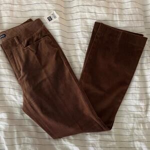 Gap brown velvet bootcut pants